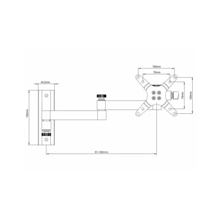 Uchwyt ścienny Tv Led/lcd 13-30 Cali 15kg Obrotowy Srebrny